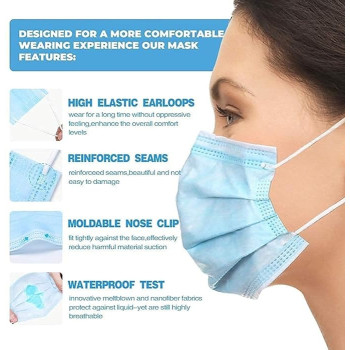 Kkmoon 50-Piece Disposable Face Mask