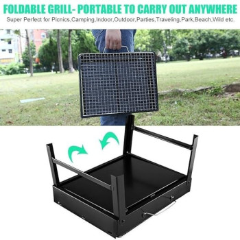 Cady One Portable Bbq Charcoal Grill Black 36 x 29 x 6.8cm