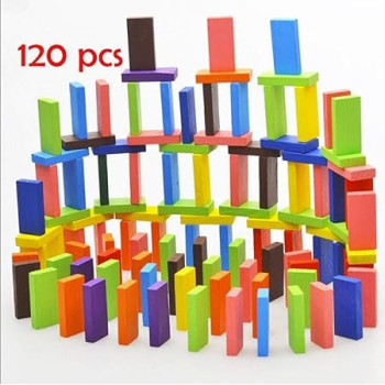 120 Pieces Wooden Blocks Toy