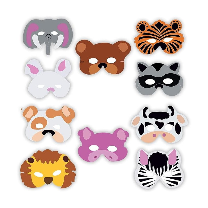 Party Propz 10-Piece Animal Eye Mask