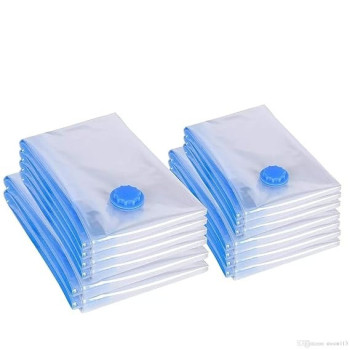 Foldable Vacuum Seal Compressed Organizer Bag Clear 60 x 50Centimeter