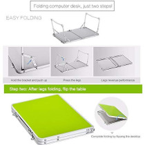 Portable Folding Laptop Table Green Colour