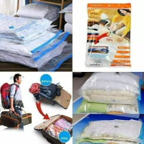 Vacuum Seal Storage Compressed Bag, Clear/Blue Colour