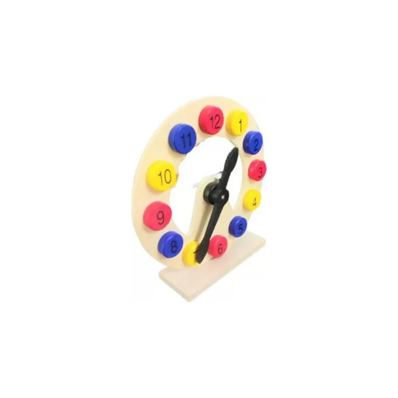 Alostoura Wooden Digital Clock Toy 20.5 x 20.8 x 7Centimeter