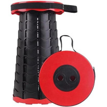 Retractable Telescopic Portable Stool Black/Red