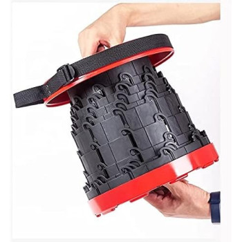 Retractable Telescopic Portable Stool Black/Red