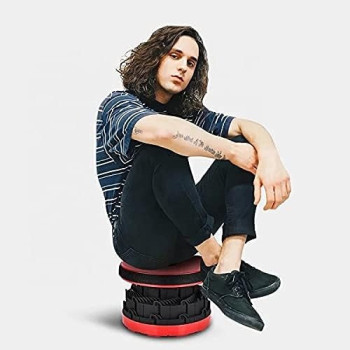 Retractable Telescopic Portable Stool Black/Red