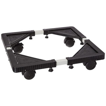 Multifunctional Movable Washing Machine And Refrigerator Stand Black