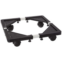 Multifunctional Movable Washing Machine And Refrigerator Stand Black