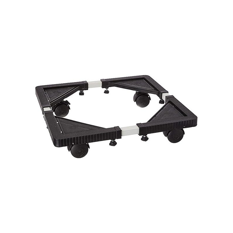 Multifunctional Movable Washing Machine And Refrigerator Stand Black