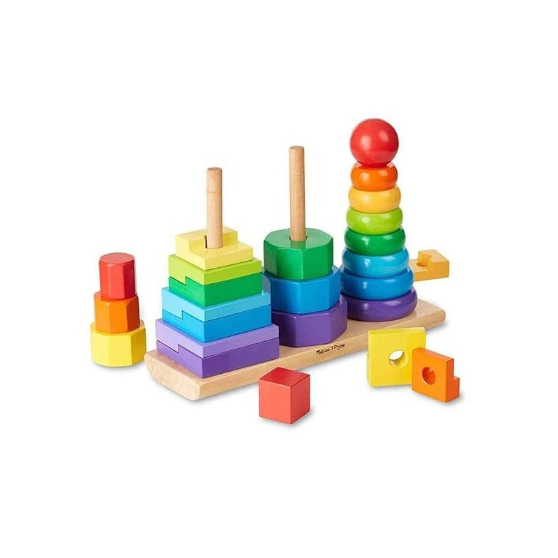 Melissa And Doug Geometric Stacker Toddler Toy