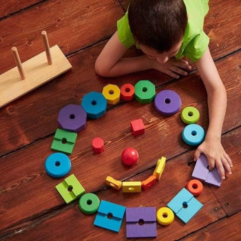 Melissa And Doug Geometric Stacker Toddler Toy