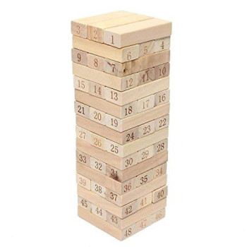 Jenga 54-Piece Wooden Blocks Playset