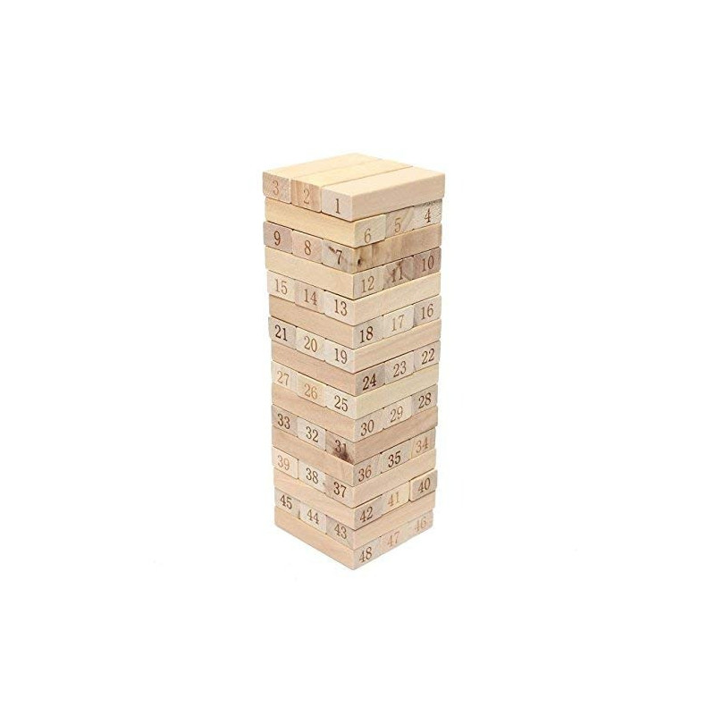 Jenga 54-Piece Wooden Blocks Playset