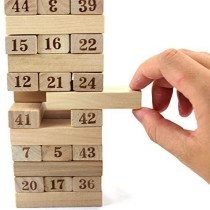 Jenga 54-Piece Wooden Blocks Playset