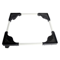 Refrigerator And Washing Machine Moveable Stand, Silver/Black, 700 x 700Mm