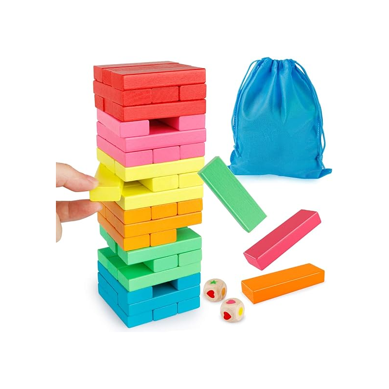 24.14450740.18 Wooden Jenge Tower For 6+ Years