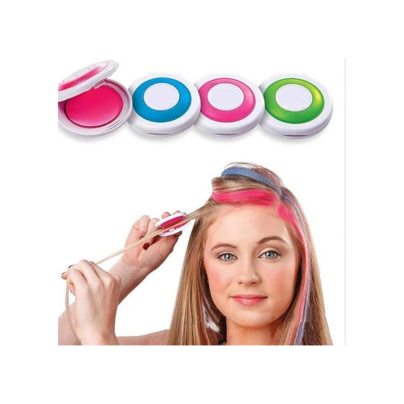 Hot Huez 4-Piece Temporary Hair Coloring Chalk Multicolour