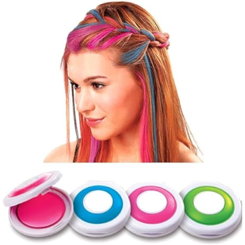 Hot Huez 4-Piece Temporary Hair Coloring Chalk Multicolour