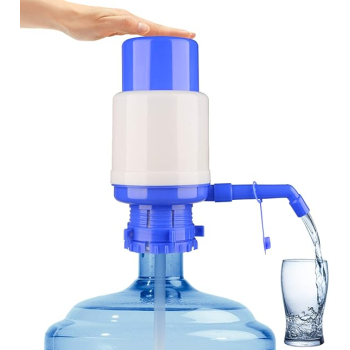 Hand Press Water Pump Dispenser White/Blue Colour