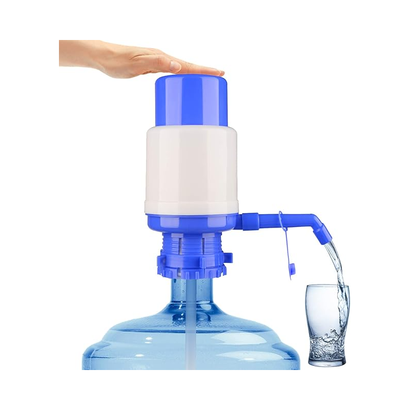 Hand Press Water Pump Dispenser White/Blue Colour