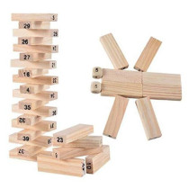 Wooden Blocks Build A Tower For The Children