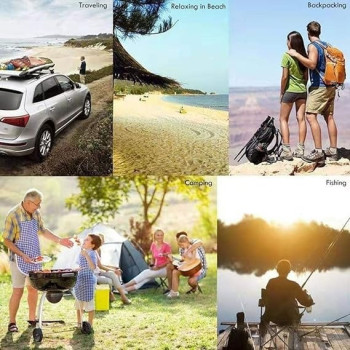 Portable Folding Camping Chair With Arm Rest 50 x 52 x 90cm