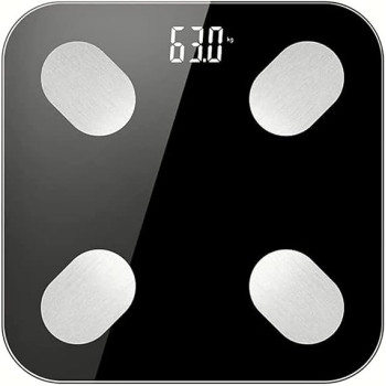 Smart Bluetooth Weight And Body Fat Measurement Health Scale Black/White 29.50 x 29.50 x 5cm