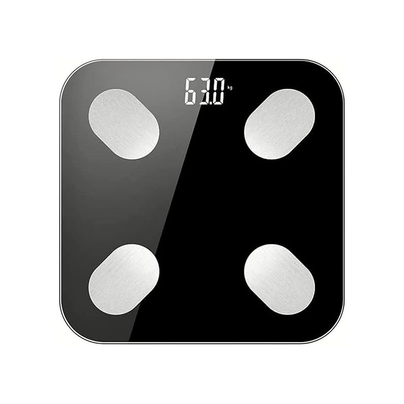 Smart Bluetooth Weight And Body Fat Measurement Health Scale Black/White 29.50 x 29.50 x 5cm