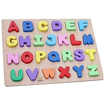 Webby Wooden Alphabets Learning Toy