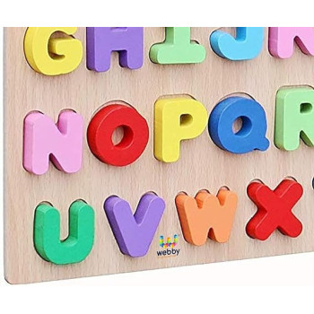 Webby Wooden Alphabets Learning Toy