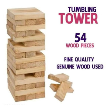 54-Piece Wooden Tower Blocks Sets 3+ Years