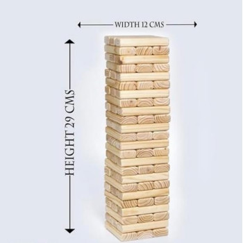 54-Piece Wooden Tower Blocks Sets 3+ Years