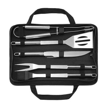 Bbq Grill Tools Set Heavy Duty Stainless Steel Barbecue Pastry Baking Utensils Set Kicthen Cooking Food Accessories Kit With Storage Case Multicolour 38.5 x 5 x 10.5cm