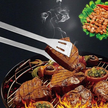 Bbq Grill Tools Set Heavy Duty Stainless Steel Barbecue Pastry Baking Utensils Set Kicthen Cooking Food Accessories Kit With Storage Case Multicolour 38.5 x 5 x 10.5cm