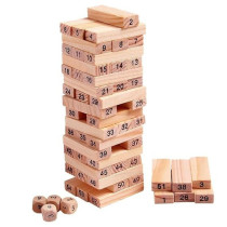 Pcs Wooden Tower Hardwood Building Blocks Toy