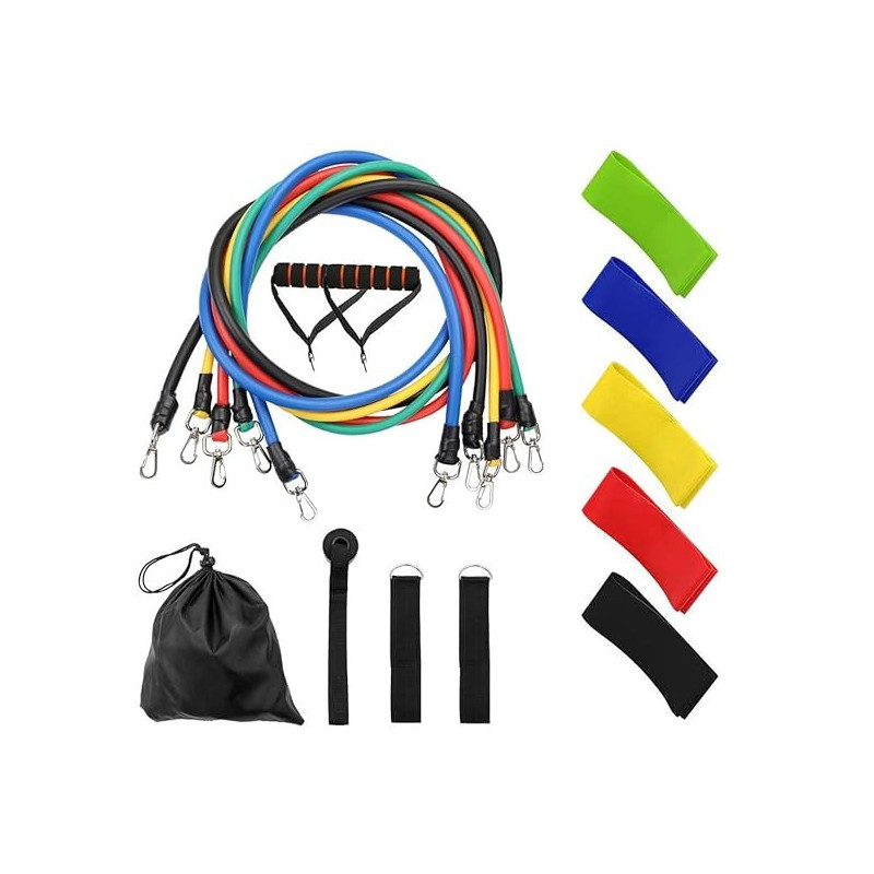 11-Piece Multi-Functional Muscle Strength Fitness Puller Set