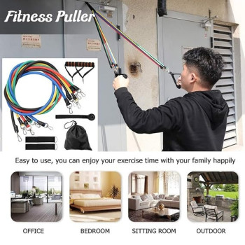 11-Piece Multi-Functional Muscle Strength Fitness Puller Set
