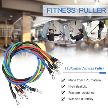 11-Piece Multi-Functional Muscle Strength Fitness Puller Set