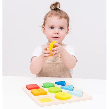 9-Piece Cognitive Geometric Shape Pegged Puzzle 15 x 15cm