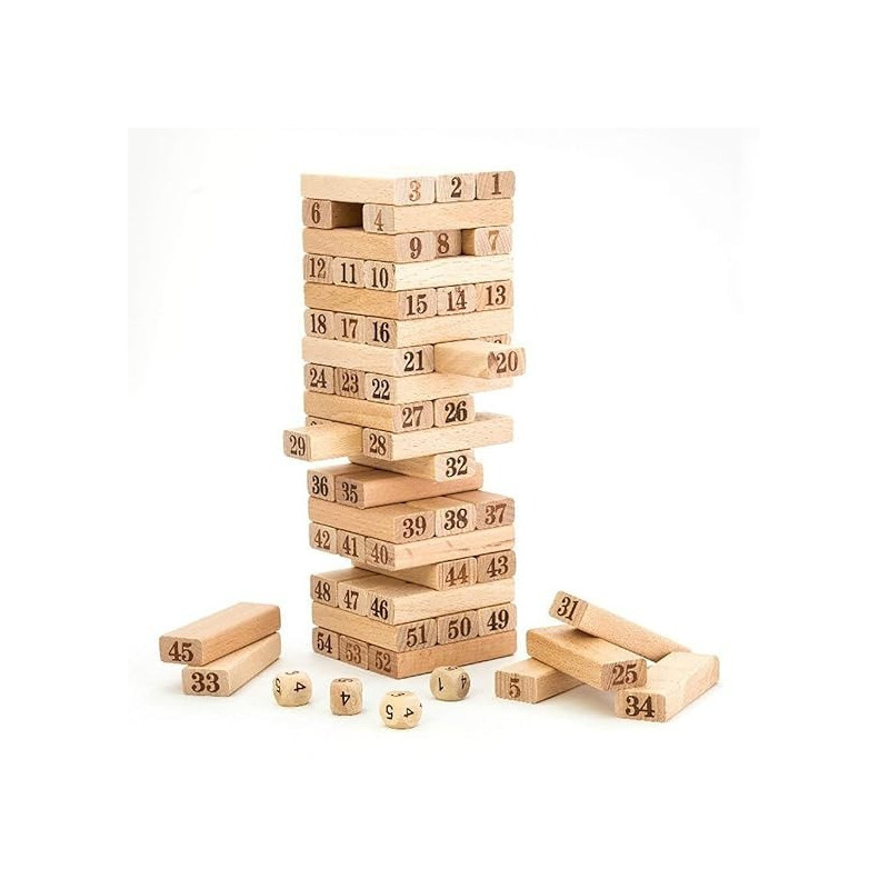 Jenga 54 Pieces Wooden Blocks Big Size