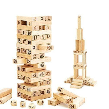 Jenga 54 Pieces Wooden Blocks Big Size