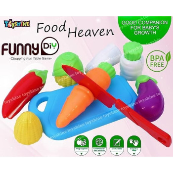 Cytheria 14-Piece Pretend Cut Fruit And Vegetable Slicer Toy Play House Kitchen Set