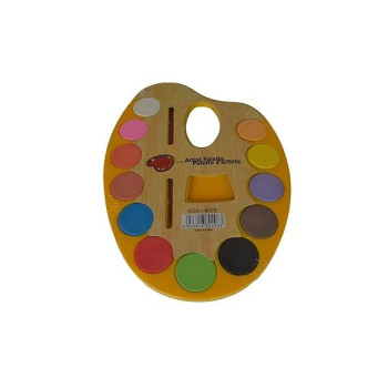 Water Color Palette With Brush Set Yellow/White/Pink