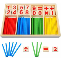 Assemble Digital Sticks And Number Puzzle Block