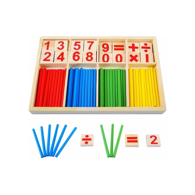 Assemble Digital Sticks And Number Puzzle Block
