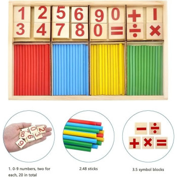 Assemble Digital Sticks And Number Puzzle Block