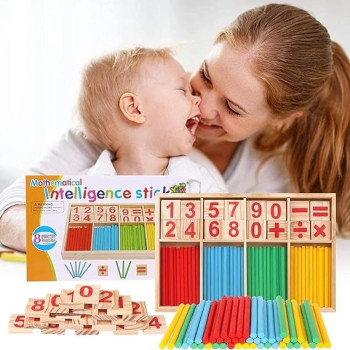 Assemble Digital Sticks And Number Puzzle Block