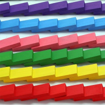 MS75927B1172 Wooden Rainbow Jenga Blocks Domino Educational Toy Gift For Children 4 Years