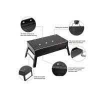 Portable Bbq Charcoal Grill Black 20 x 35 x 27cm